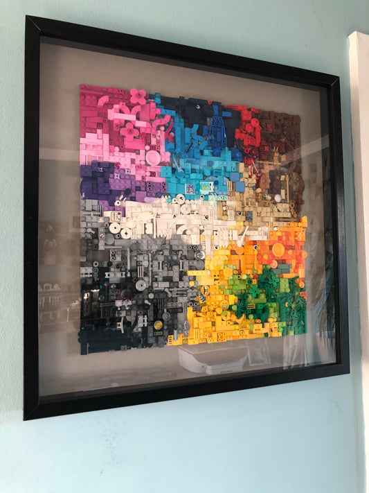 Unique Home Decor Idea: Lego Wall Art