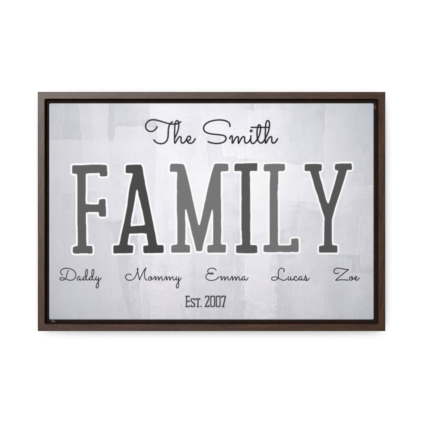 Custom Family Canvas (Framed!) - Celebrate Your Family Legacy: Custom Personalized Family Name Wall Art
