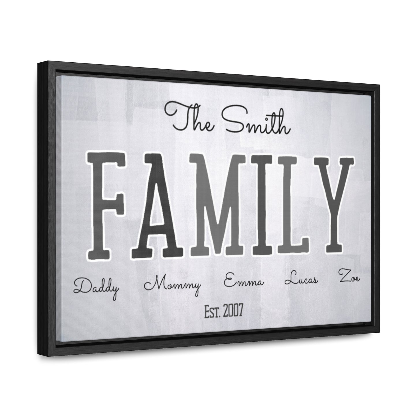 Custom Family Canvas (Framed!) - Celebrate Your Family Legacy: Custom Personalized Family Name Wall Art