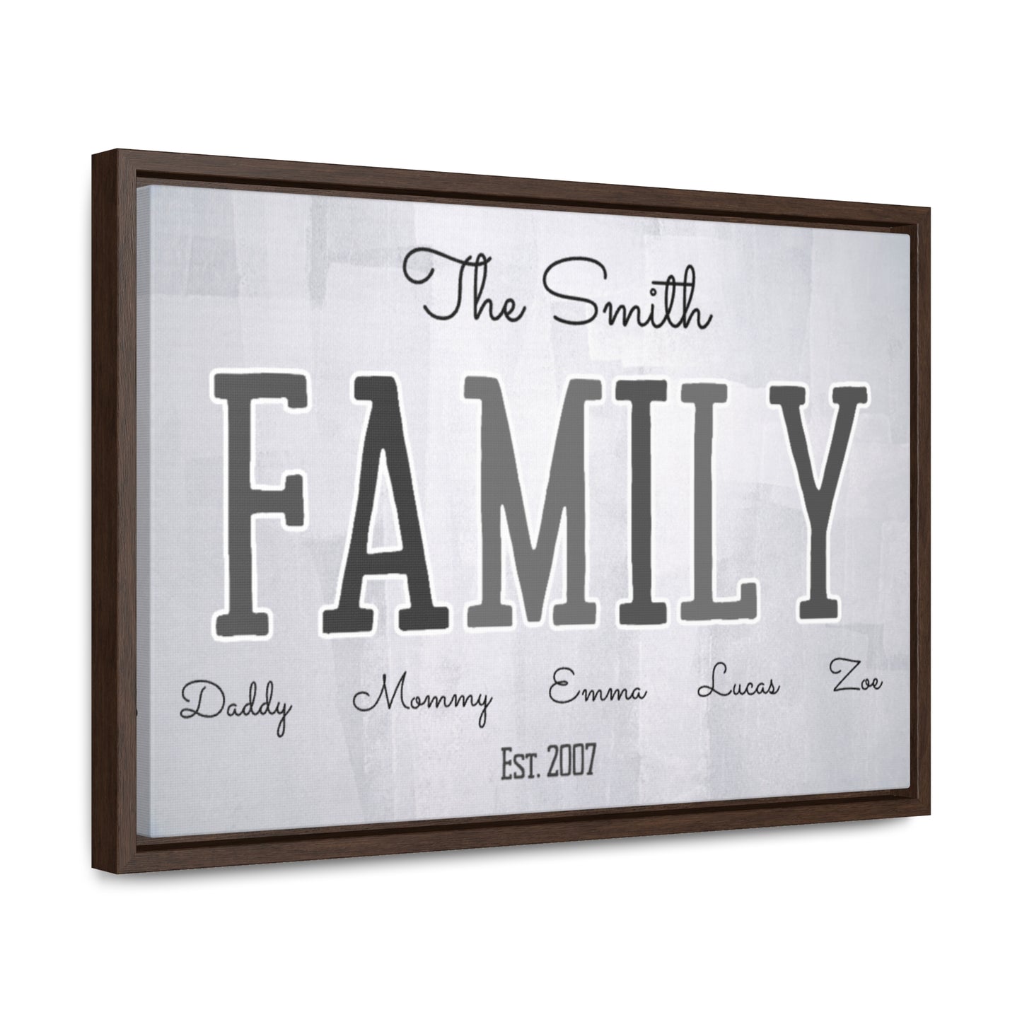Custom Family Canvas (Framed!) - Celebrate Your Family Legacy: Custom Personalized Family Name Wall Art