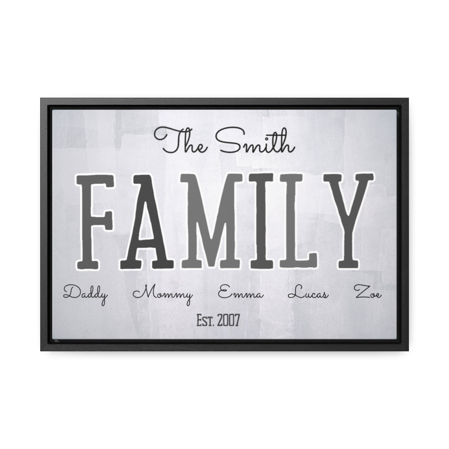Custom Family Canvas (Framed!) - Celebrate Your Family Legacy: Custom Personalized Family Name Wall Art