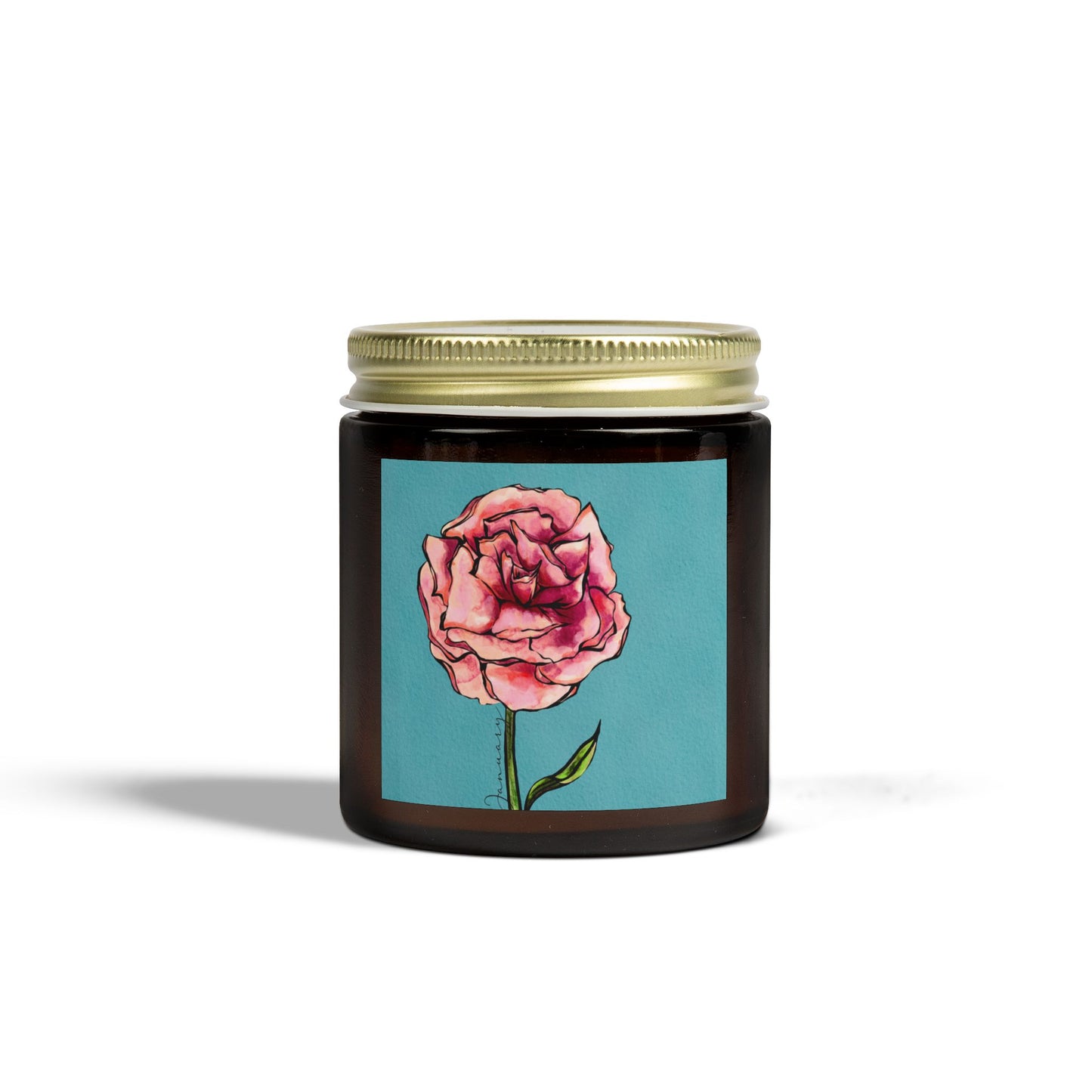 Carnation Bloom - January Birthflower Scented Coconut Apricot Candle (4oz, 9oz)