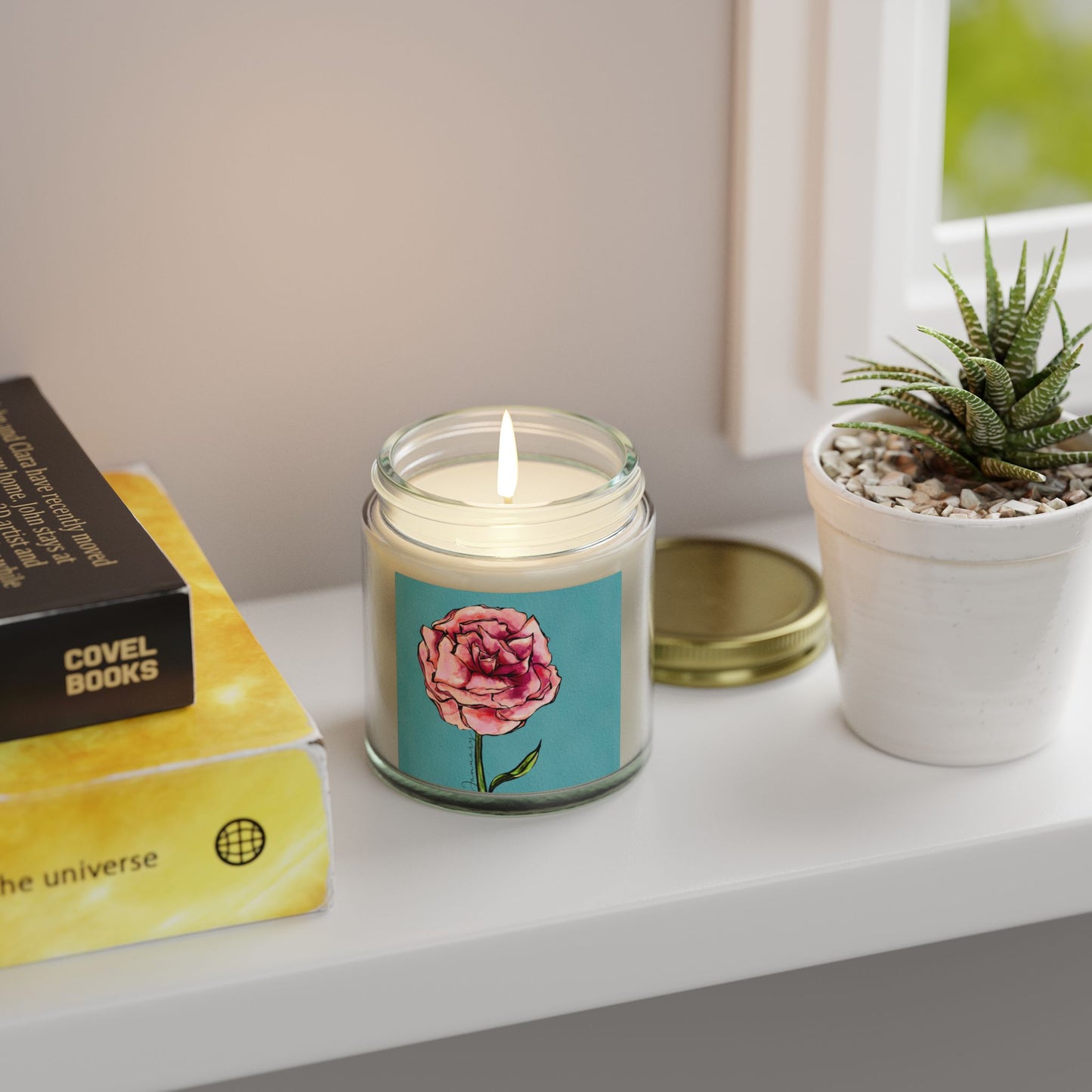Carnation Bloom - January Birthflower Scented Coconut Apricot Candle (4oz, 9oz)