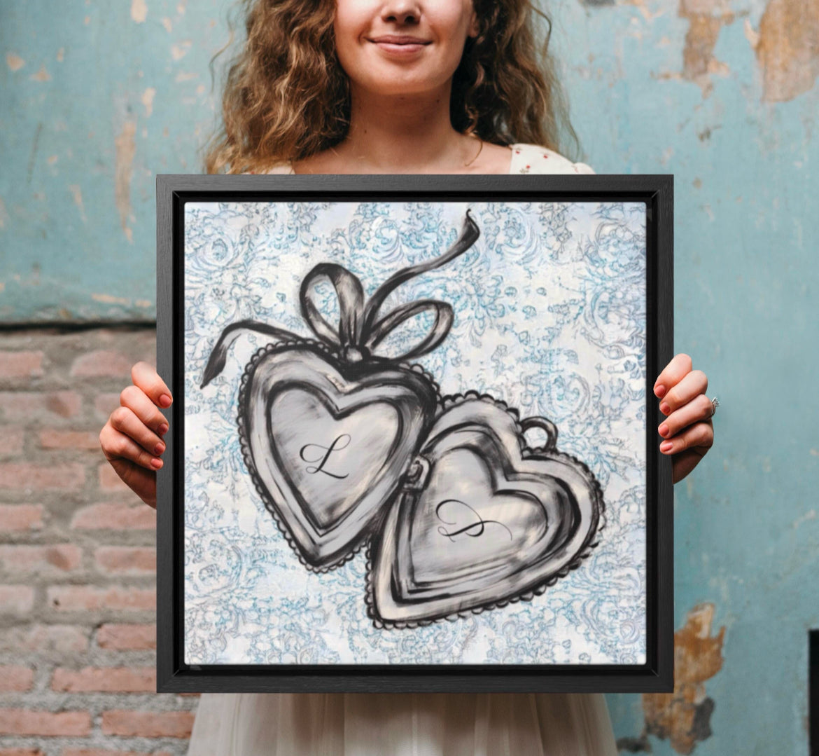 Custom Initial Locket in Vintage (Framed!)