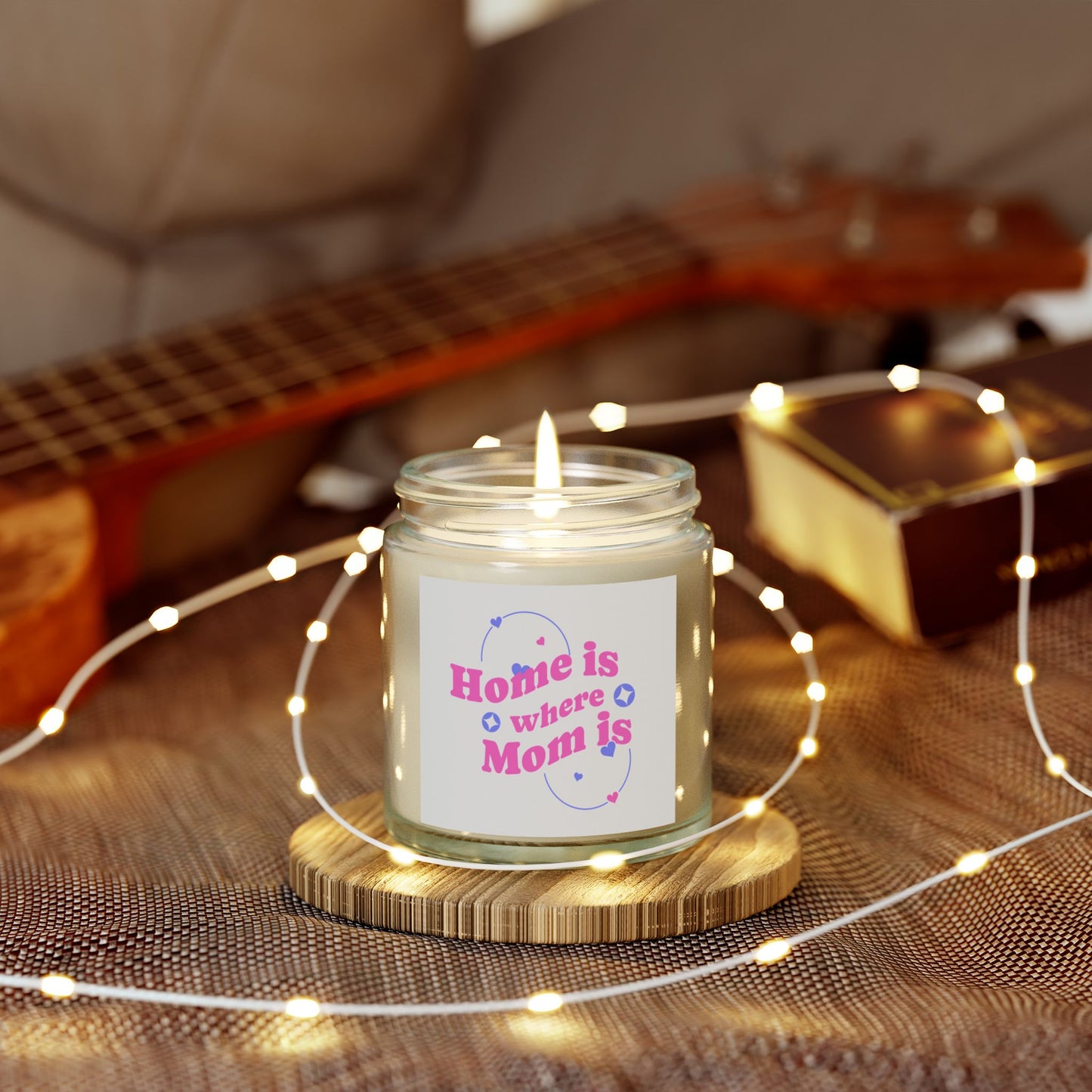 Scented Candle - "Home is Where Mom is" Coconut Apricot Wax (4oz, 9oz)