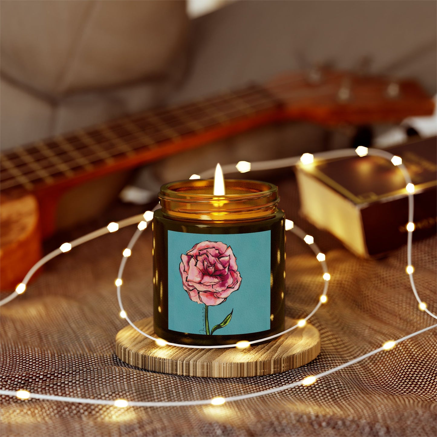 Carnation Bloom - January Birthflower Scented Coconut Apricot Candle (4oz, 9oz)