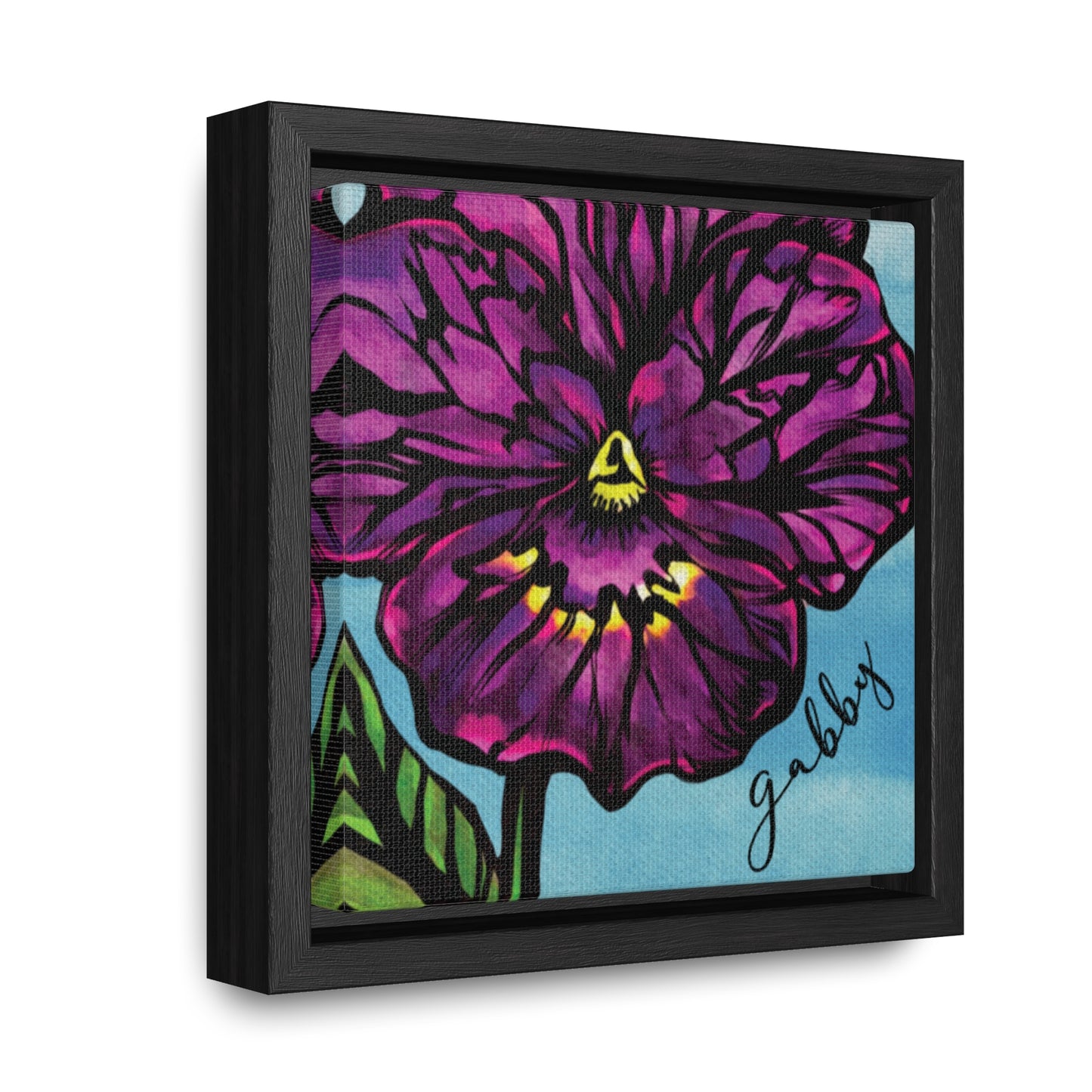 February Violet Personalized Birthflower Art - Framed