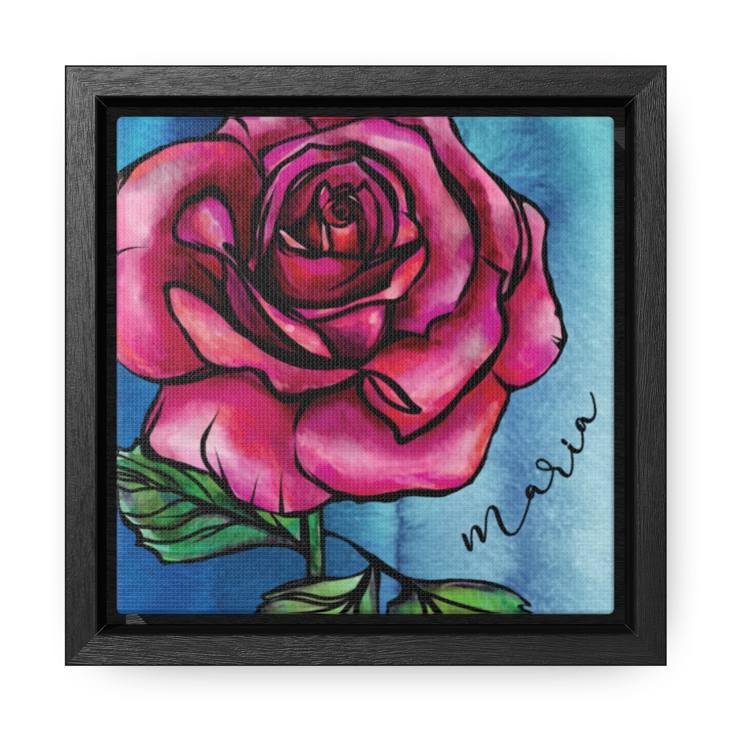 June Rose Personalized Birth flower Art + Framed!