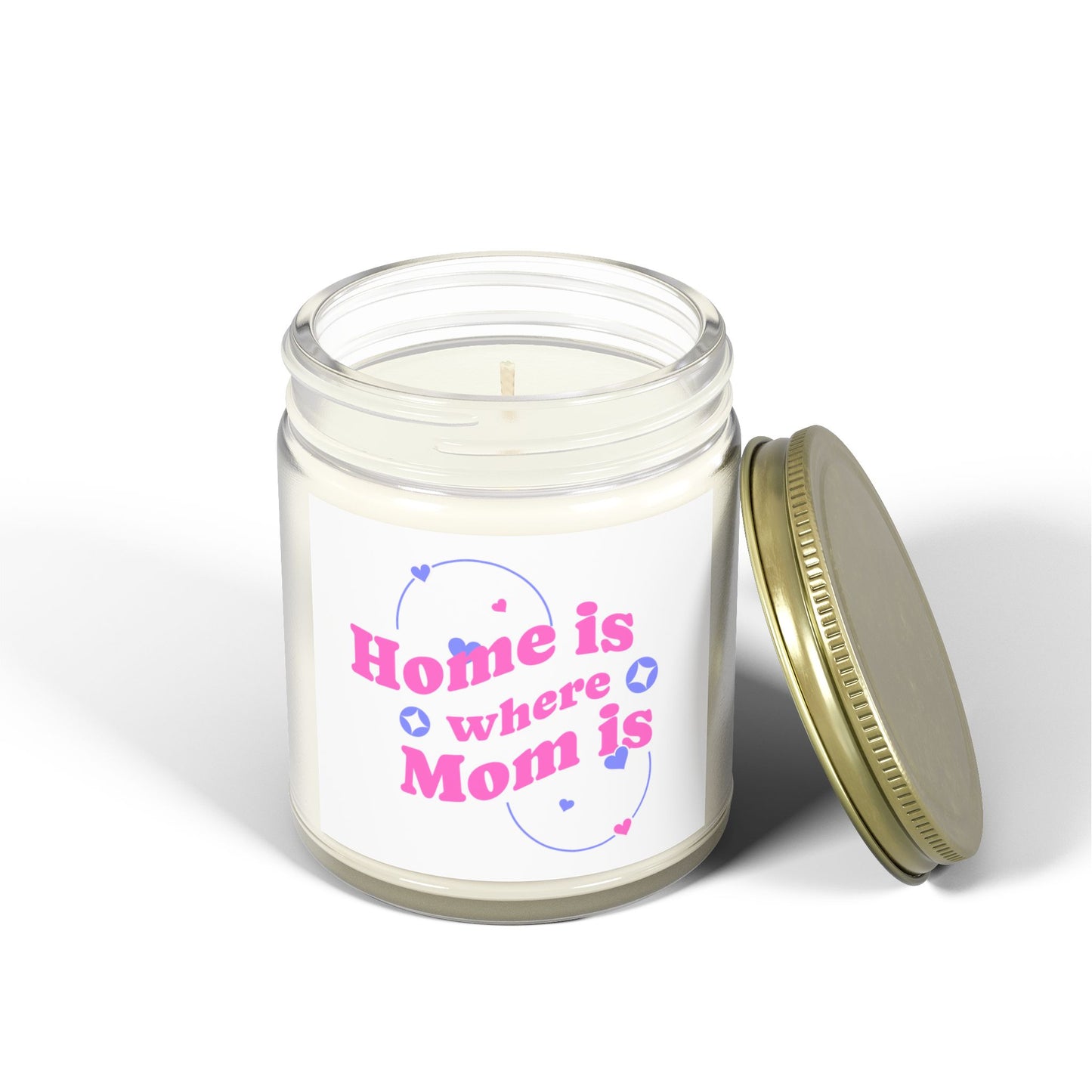 Scented Candle - "Home is Where Mom is" Coconut Apricot Wax (4oz, 9oz)