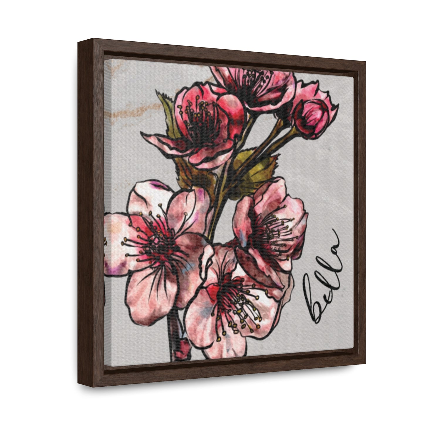 March Cherry Blossims Personalized Birthflower Art + Framed!