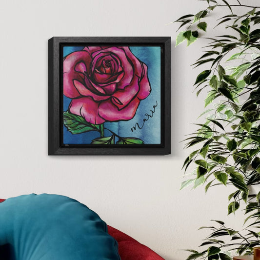 June Rose Personalized Birth flower Art + Framed!