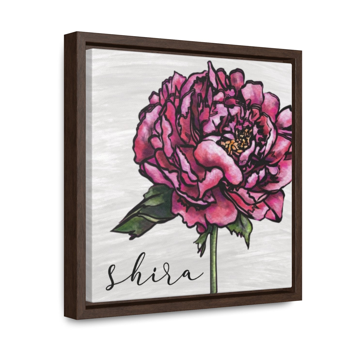 November Peony Personalized Birth Flower Art + Framed!