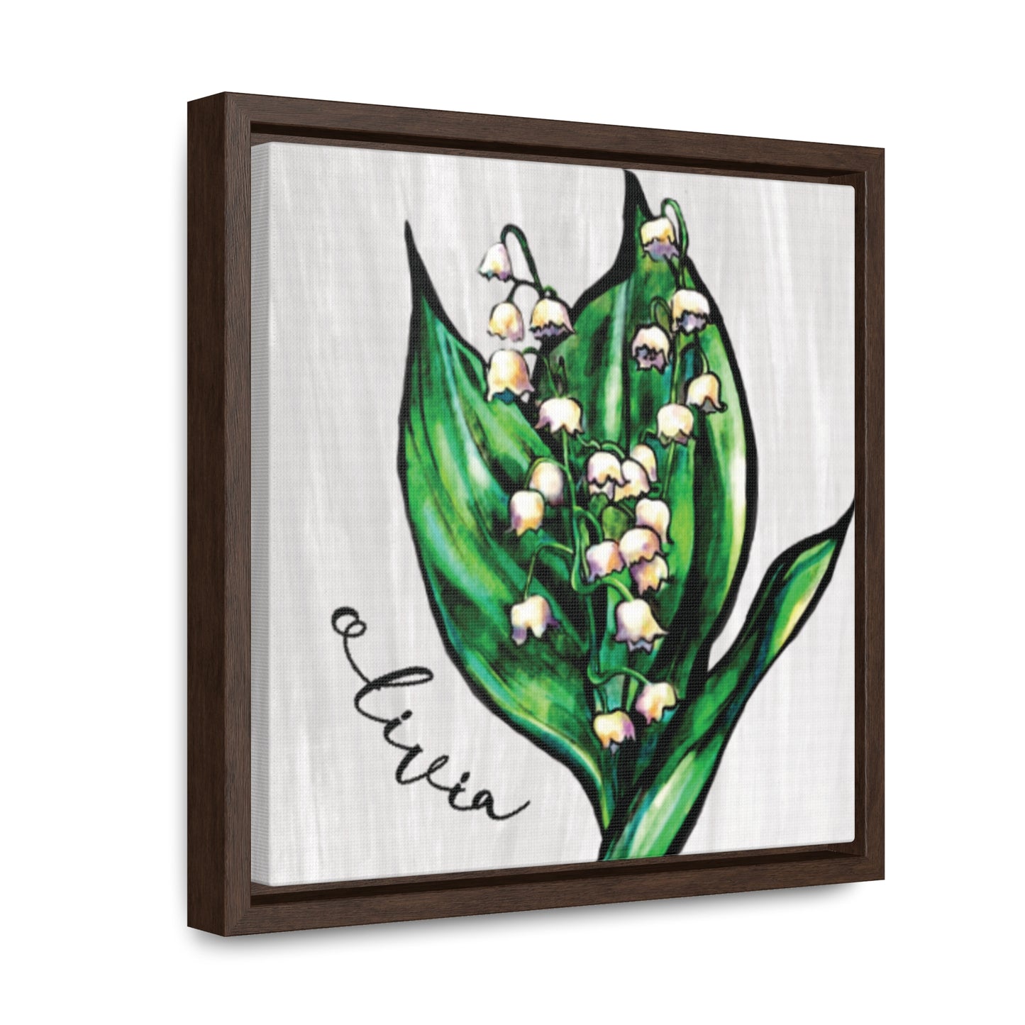 May Lily of the Valley Personalized Birth flower Art + Framed!