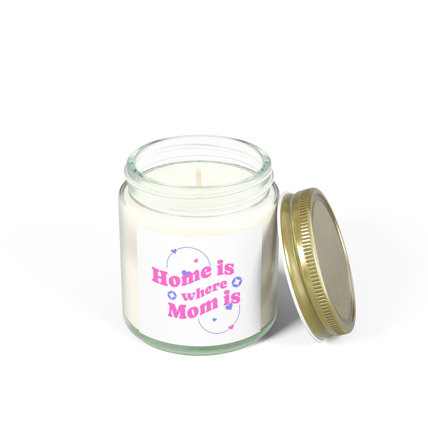 Scented Candle - "Home is Where Mom is" Coconut Apricot Wax (4oz, 9oz)