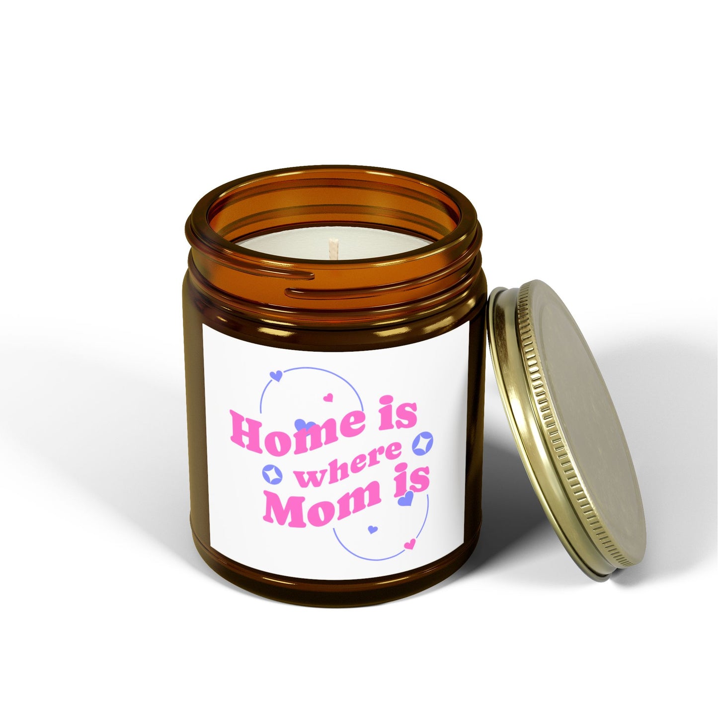 Scented Candle - "Home is Where Mom is" Coconut Apricot Wax (4oz, 9oz)