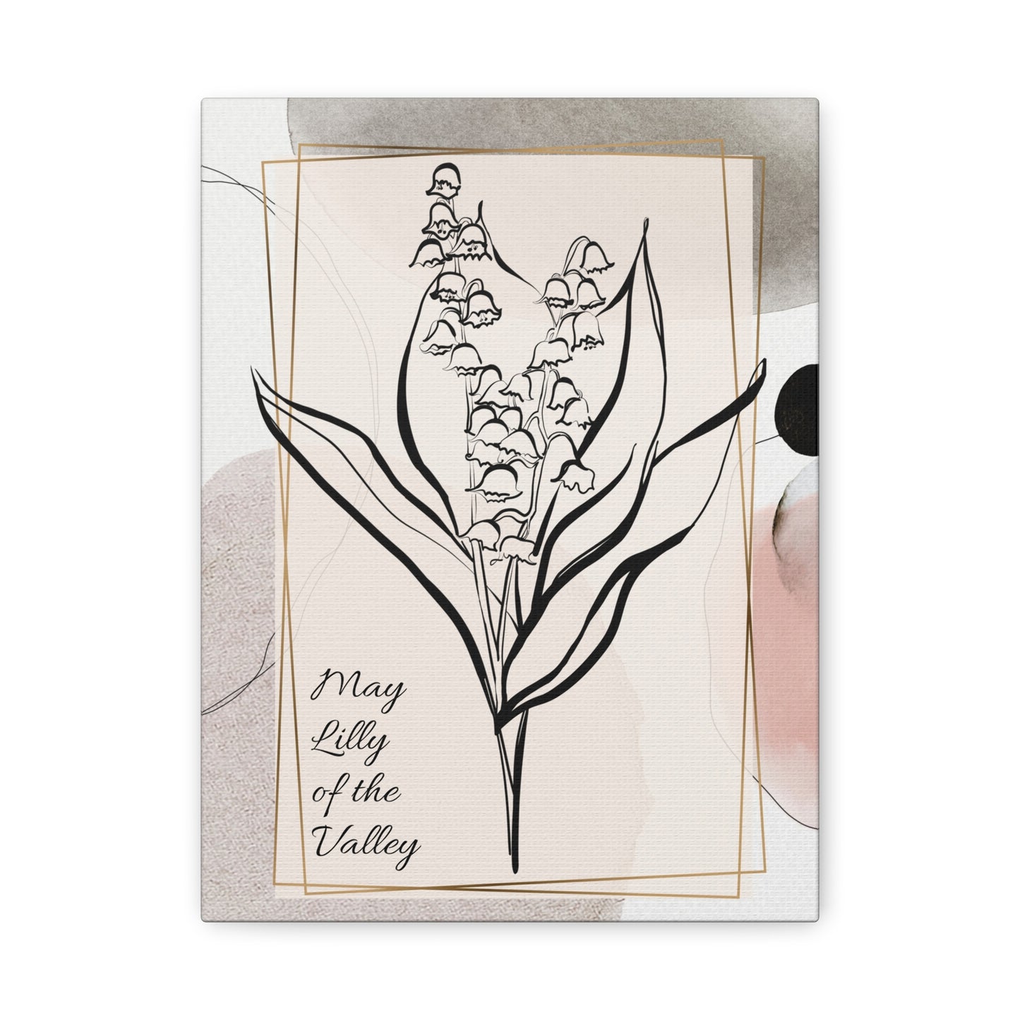 May Birthday Lily Flower Canvas Wall Art
