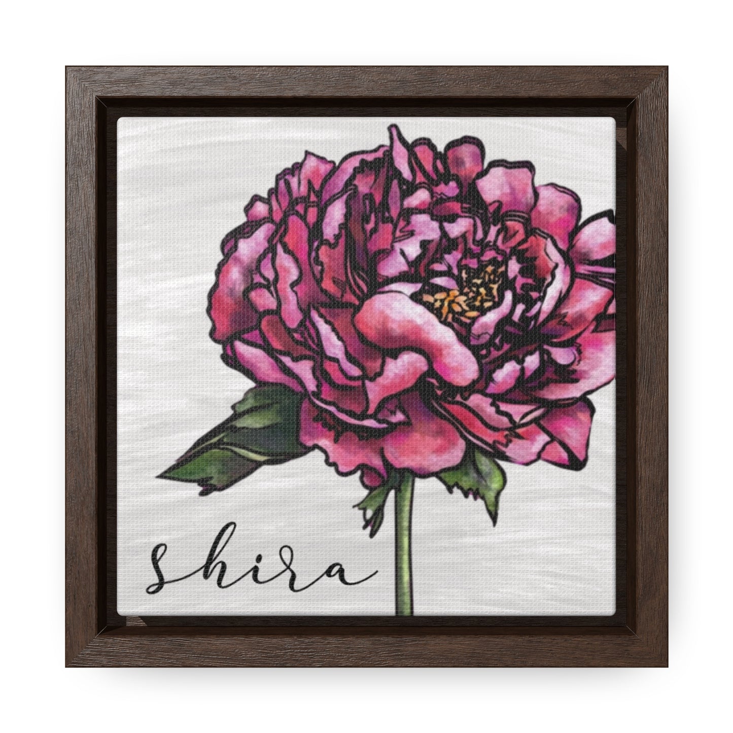 November Peony Personalized Birth Flower Art + Framed!