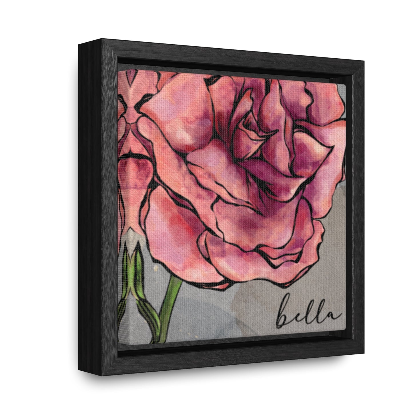 January Carnation Personalized Birthflower Art - Framed