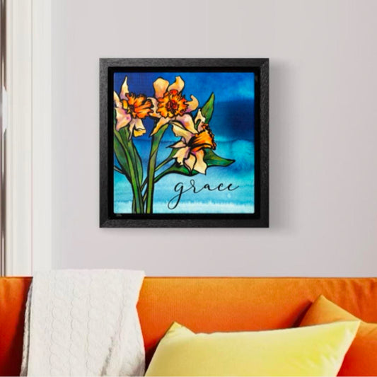 December Daffodil Personalized Birth Month Flower Art + Framed!